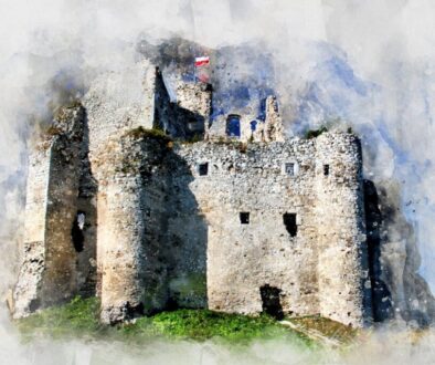 castle watercolor polska landscape 3194597